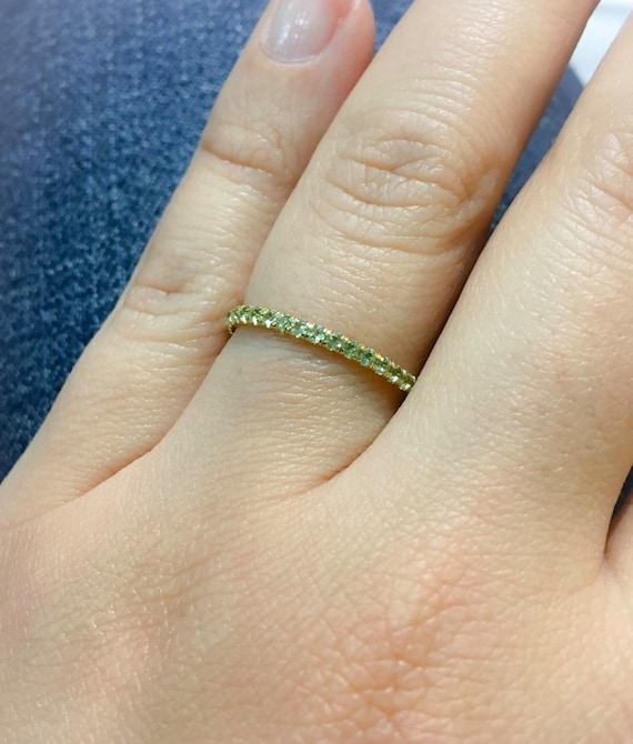 Peridot eternity band best sale