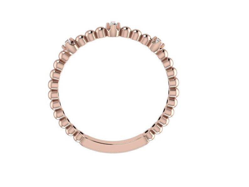 Delicate Bubble Ring with Lab Grown Diamonds