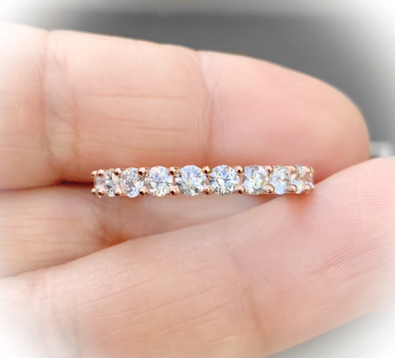 Diamond half eternity band best sale