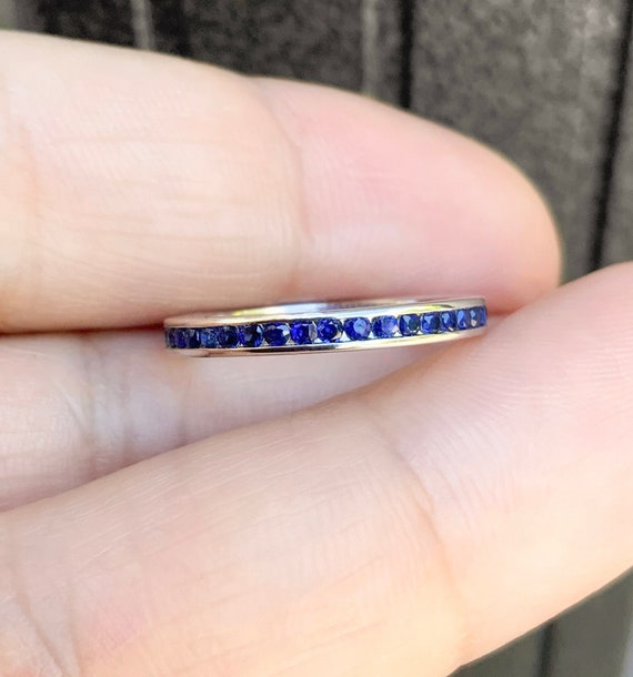 Channel set sapphire eternity band discount