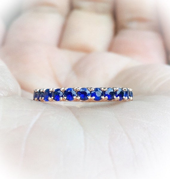 Pave sapphire ring deals