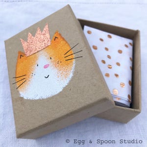 Hand Printed Fat Cat Gift Box image 5