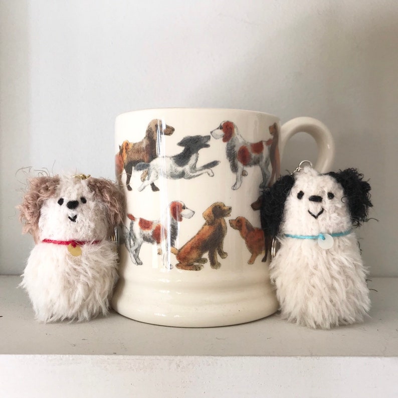 Dog Keyring the Original Design Podgy Pup Hand Knitted Etsy