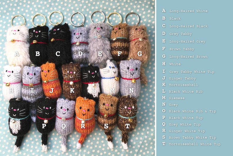 Cat Keyring The Original Fat Cat Hand Knitted Keyring, Keychain, Keyfob, Cat lover gift, Birthday gift, New Home gift, Mothers Day gift image 2