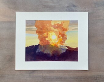 Archival print of the Colony Fire, Sequoia