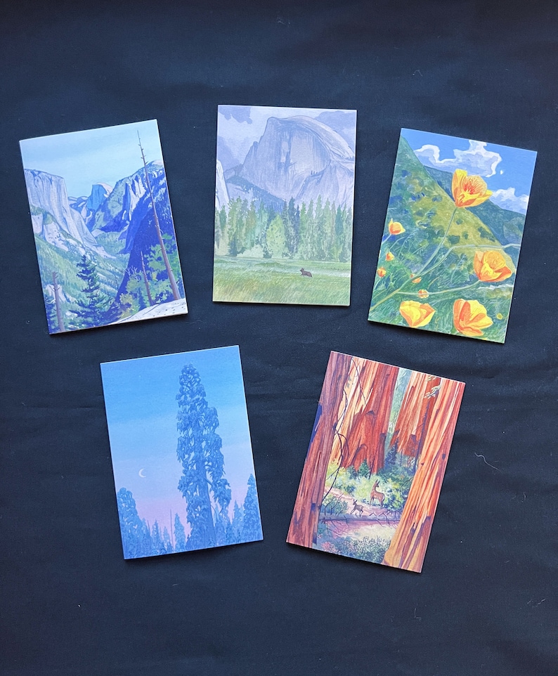 Set of 5 Sierra Nevada Notecards blank inside image 1