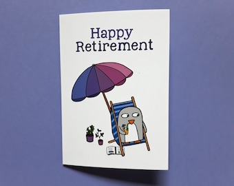 Carte Happy Retirement - Carte Penguin Retirement - Félicitations pour votre carte de retraite - 095