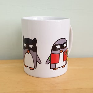 Funny Superhero Penguin Mug: Birthday Gift, Bat penguin