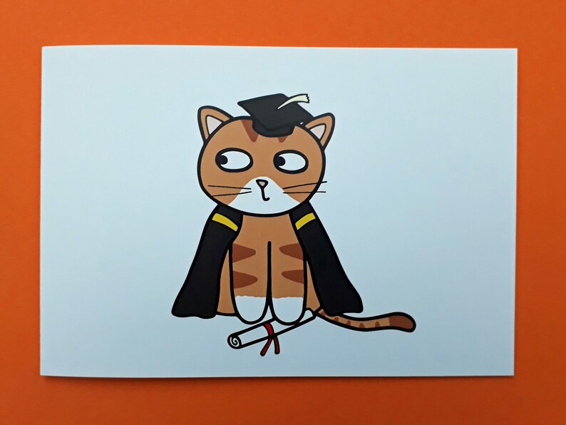 graduation autograph cat