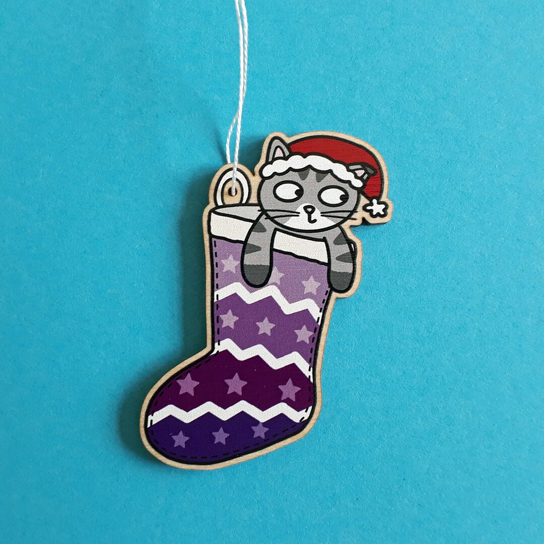 Cat Christmas Ornament Christmas Tree Decoration Cat in Etsy UK