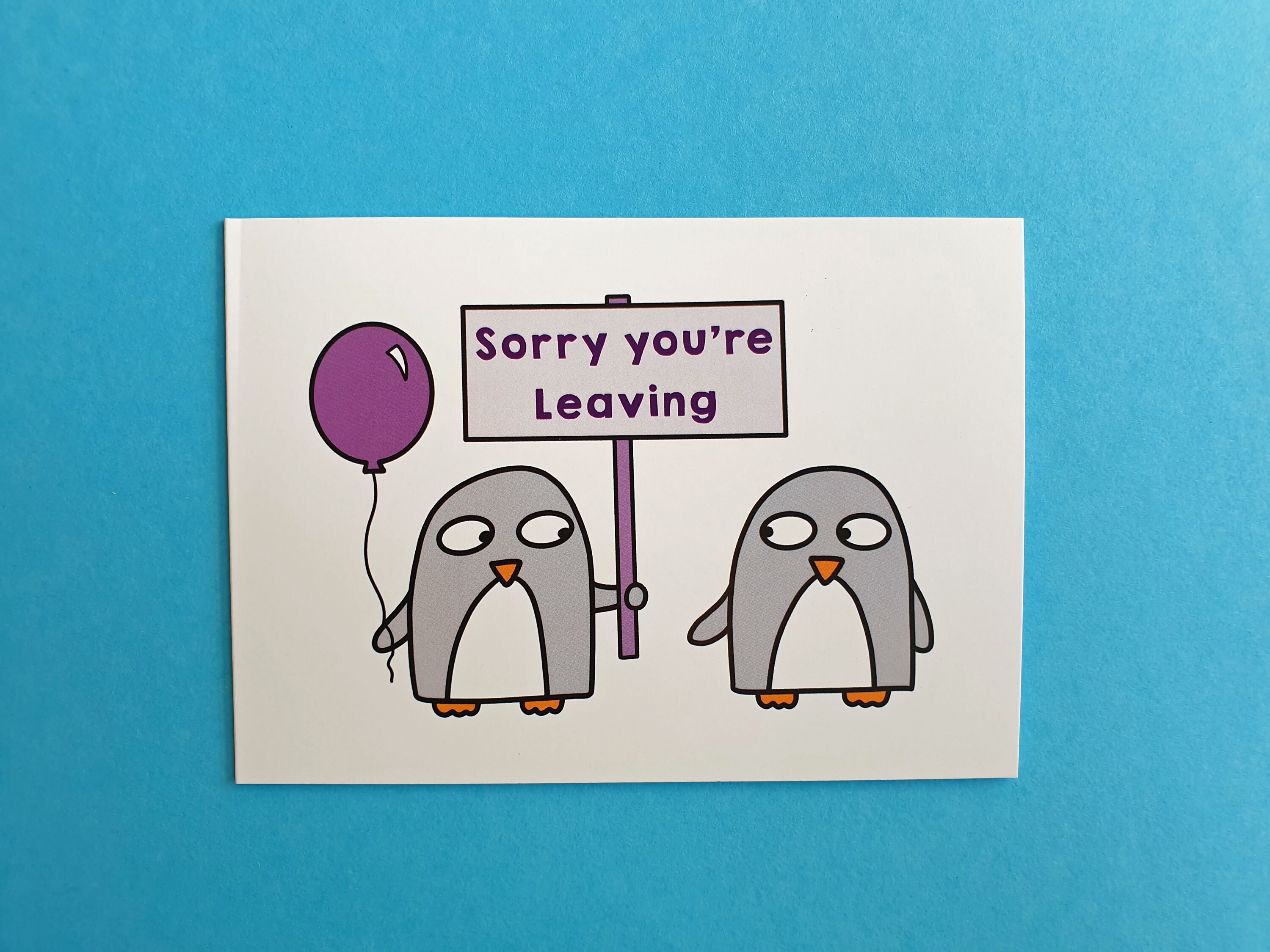 Cute Penguin Goodbye Card – 'Waddle I Do Without You' Farewell Card For Colleagues, Friends, Retirement, New Job
