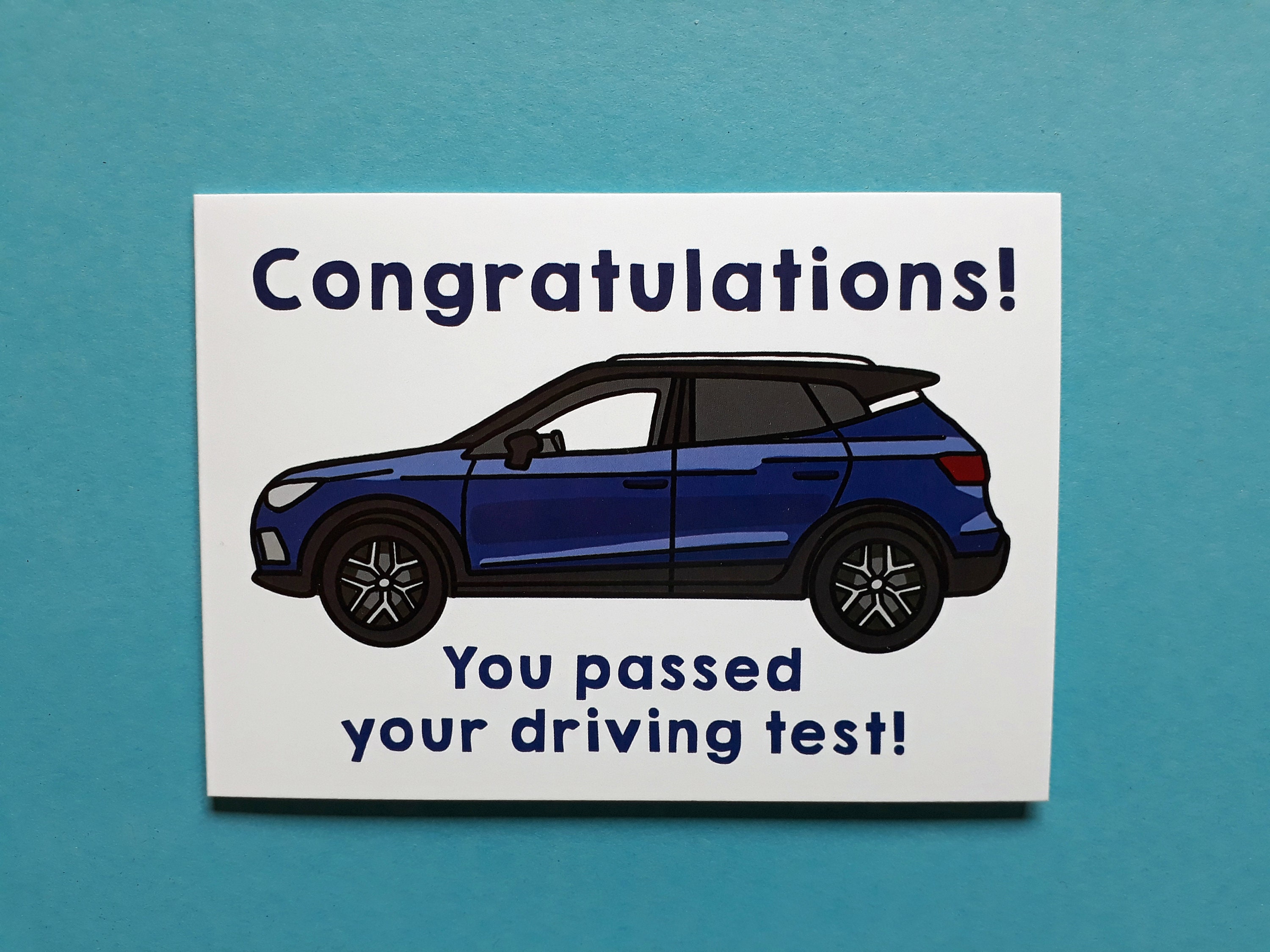 Driving Test Congratulations Card, Well Done on Passing Your Driving