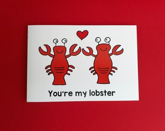 Funny Lobster Valentine's Day Card: You're My Lobster