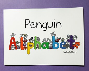 Penguin Alphabet Picture Book: Fun Illustrations for Children Ages 3-8