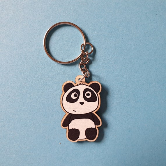Cute cartoon Panda keychain Silicone Key chains For Women 3D Animal  Keyrings Charm Car Key Holder bag ornaments gifts