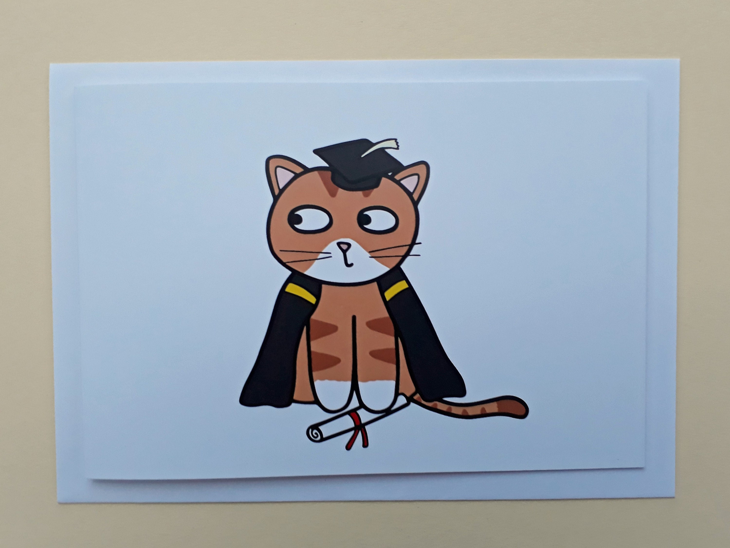 Cat Graduation Card - Cute Graduation Card - Congratulations on ...
