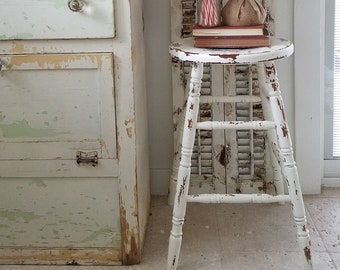Shabby Chic Stool Etsy