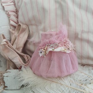 Small Handmade Clip On Lampshade Sconce Candlestick Lampshade Vintage Pink Mesh Lace Lampshade Hand Crafted Home Decor