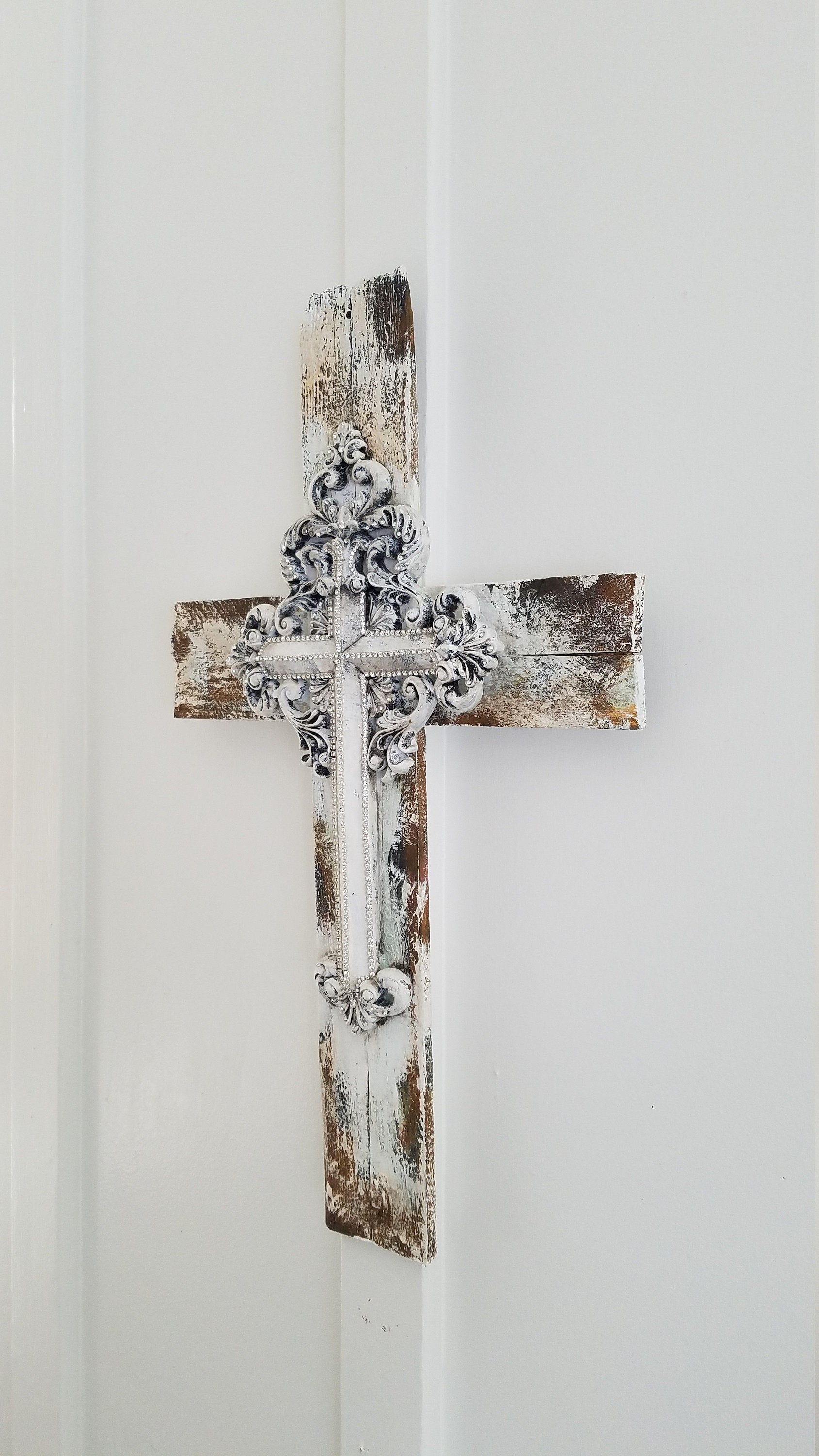 21 Tall Large Cross Wall Décor Religious Cross Wood Etsy