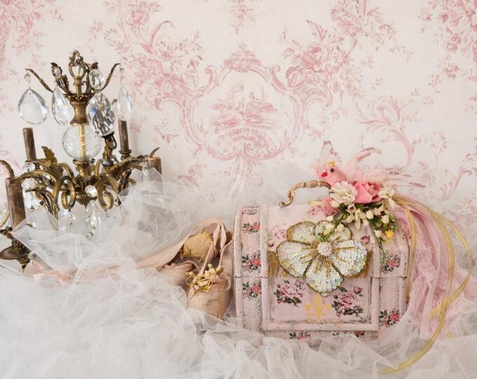 Handcrafted Shabby Chic Keepsake Box, Pink Rose Decor, Trinket Box ...