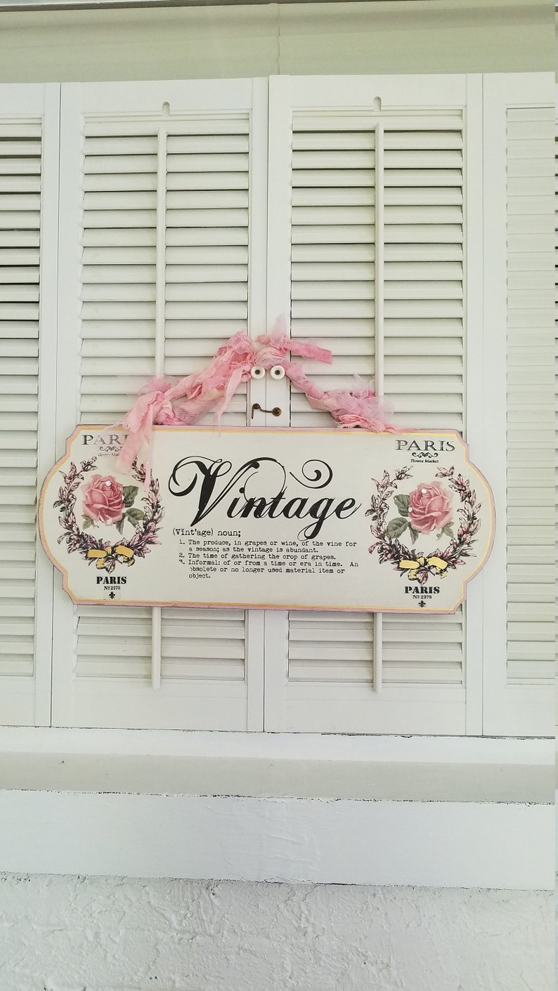 VINTAGE Definition Wall Sign Wall Decor Door Wreath Shabby Etsy