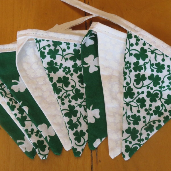 Happy St. Patrick's Day Fabric Bunting/ Banner for parties, holiday, spring decor