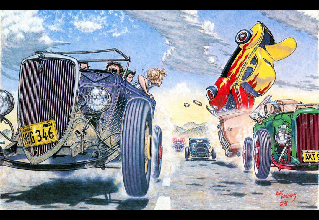 Robert Williams Hot Rod Race - Etsy