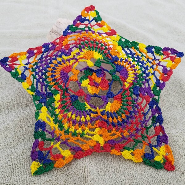 Rainbow Lace Pineapple Tree Topper Star