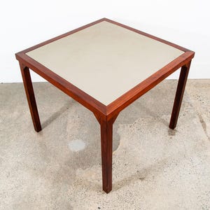 Mid Century Modern Dining Table Card Solid Walnut Square Studio Custom Vintage