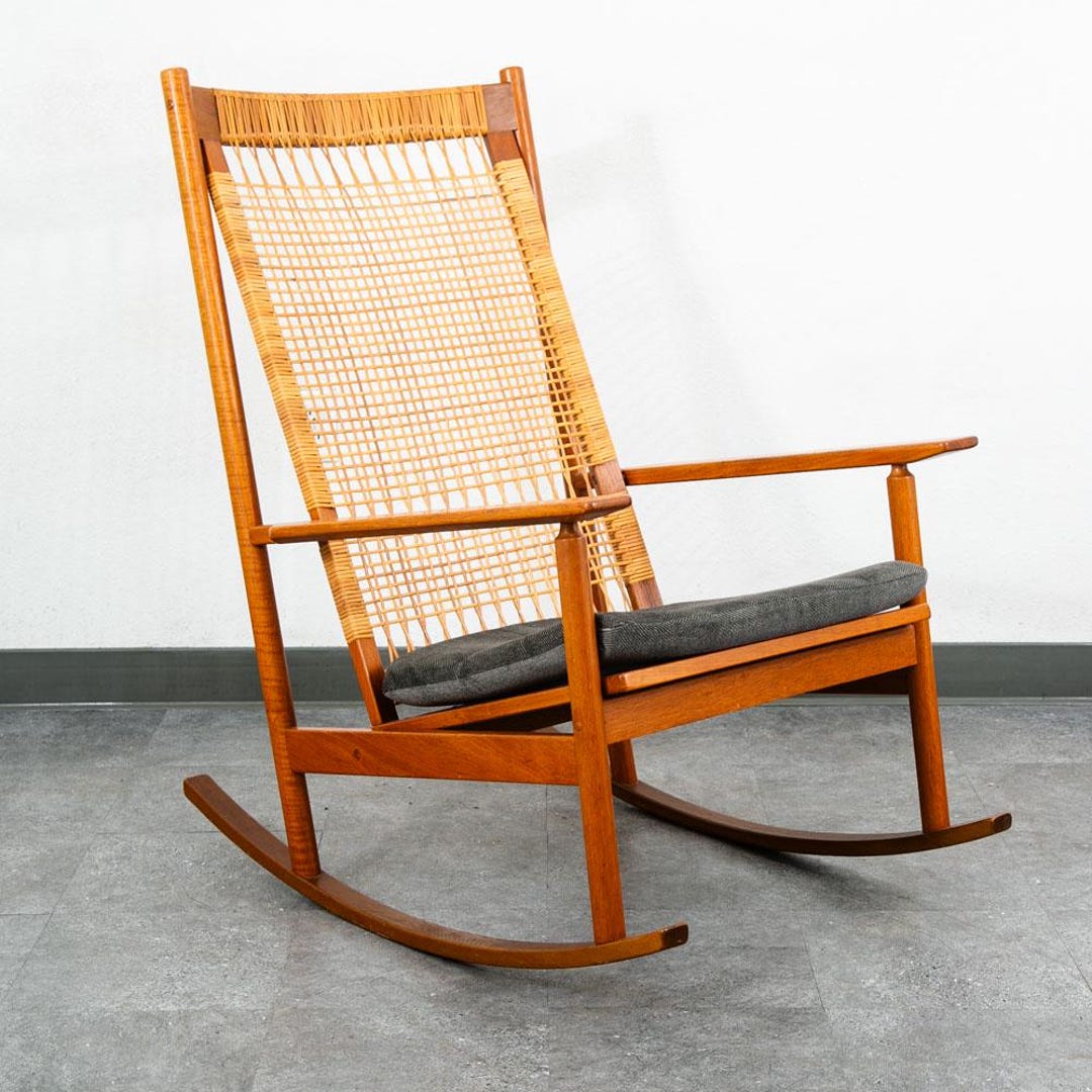 Mcm Spring Rocker Mid Century Danish Modern Rocking Chair Teak Rocker Hans Olsen Mcm ...