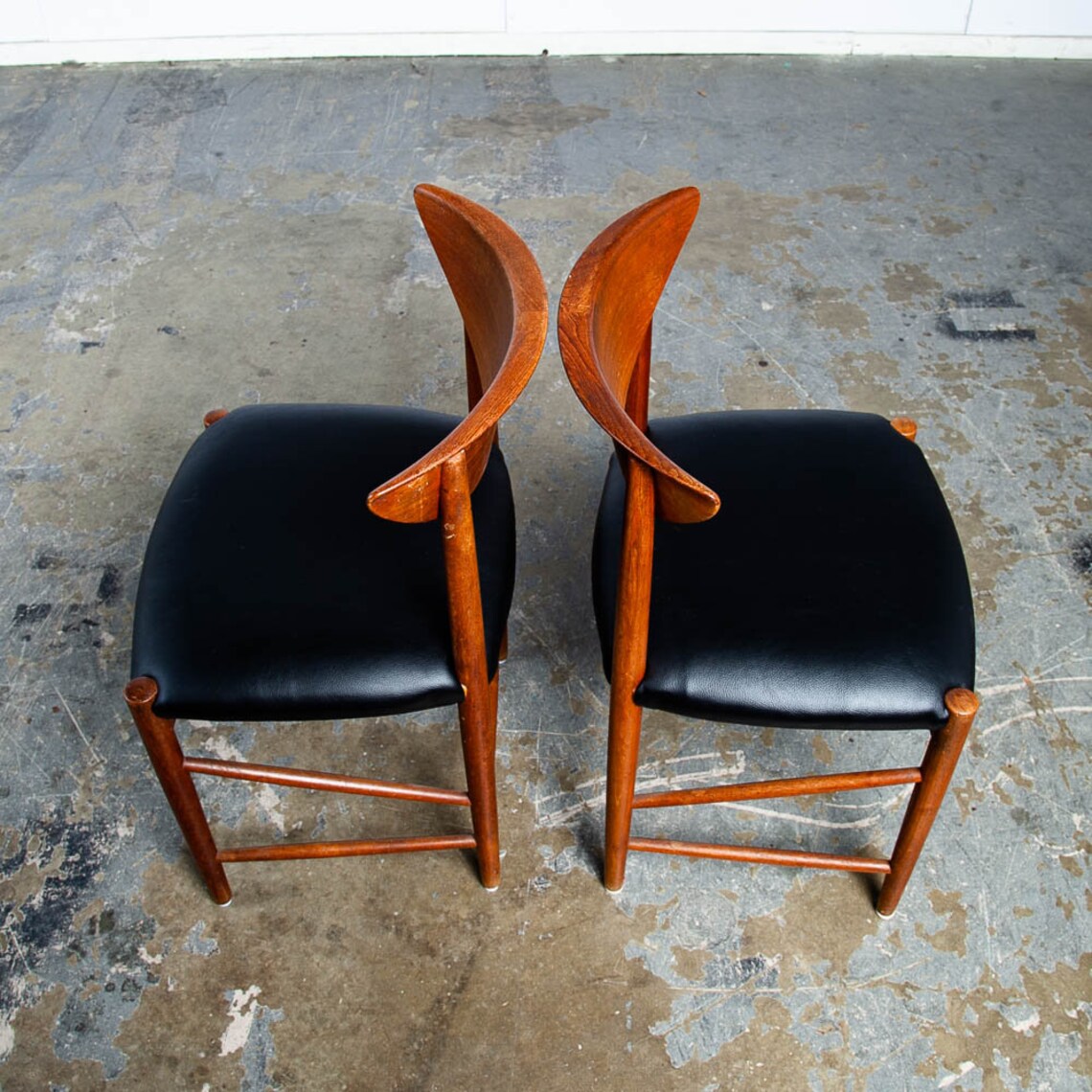 Sillas de comedor modernas danesas de mediados de siglo set 2 | Etsy