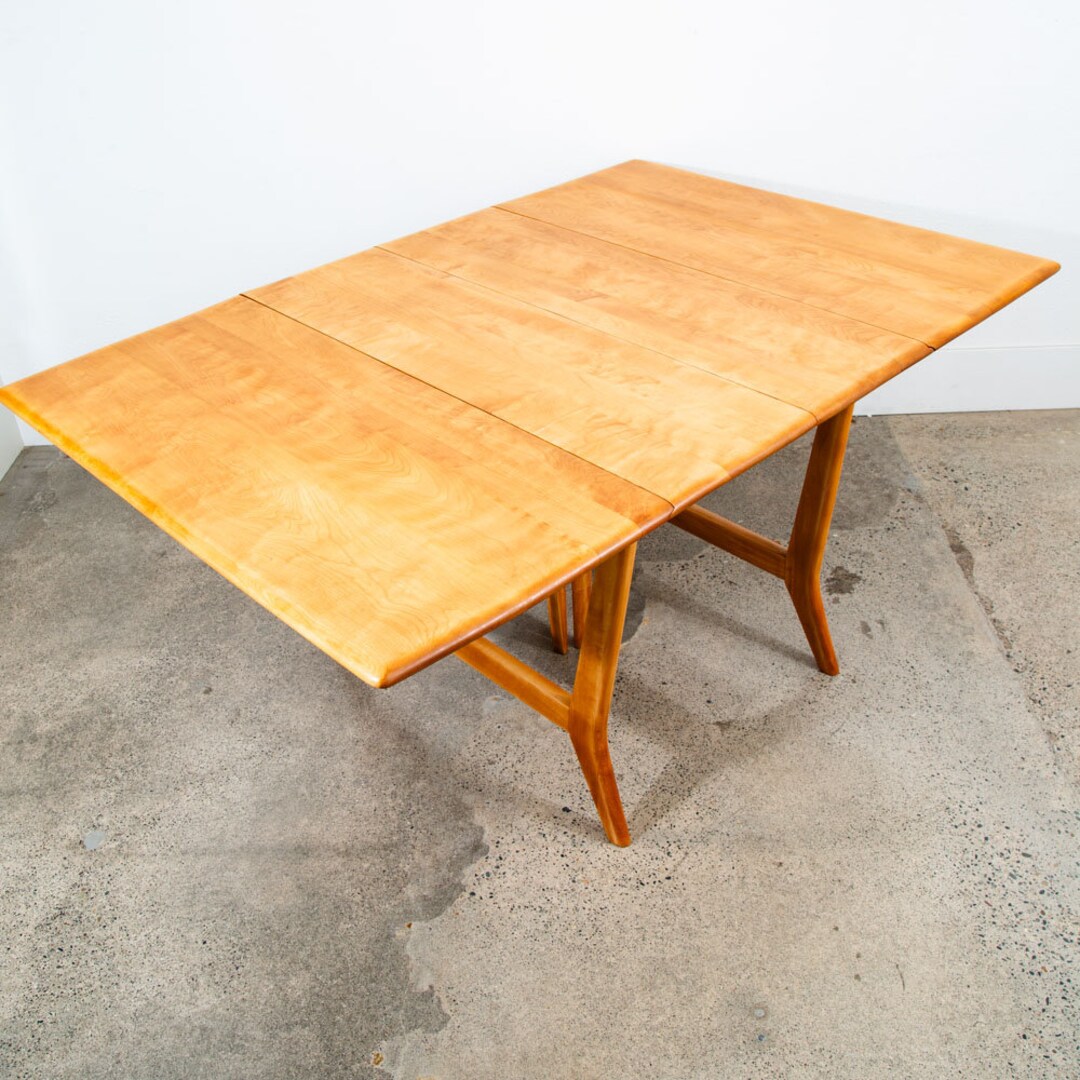 Mid Century Modern Dining Table Solid Maple Gate Leg Drop Heywood Wakefield Leaf - Etsy Canada