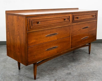 Mid Century Modern Dresser Credenza Broyhill Sculptra Brazilia 6 Drawer MCM