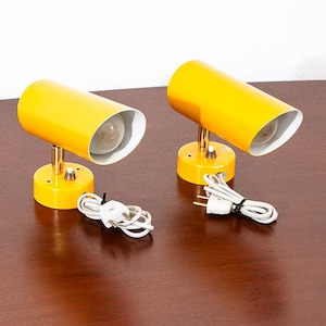 Mid Century Modern Danish Lamp Wall Sconce Lyfa Light Fixtures Yellow Vintage