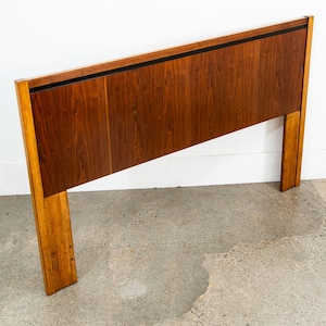 Mid Century Modern Headboard Queen Lane Rhythm Bed Frame Walnut Mcm Danish Wood