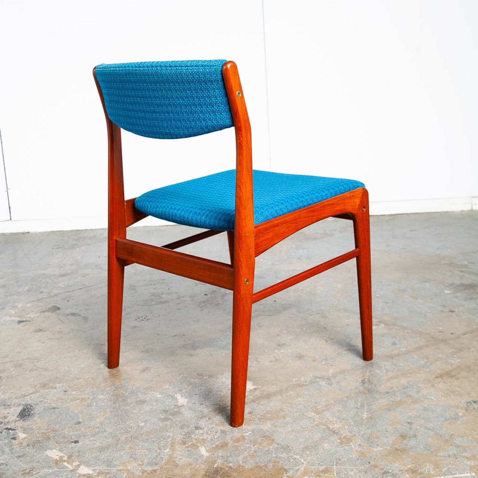 Mediados de siglo danés moderno comedor sillas set 4 teca | Etsy