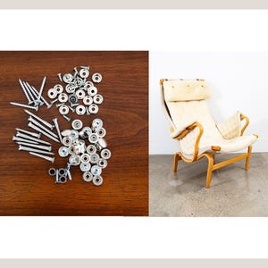 Mid Century Modern Pernilla Lounge Chair von Dux Bruno Mathsson Ersatz Hardware