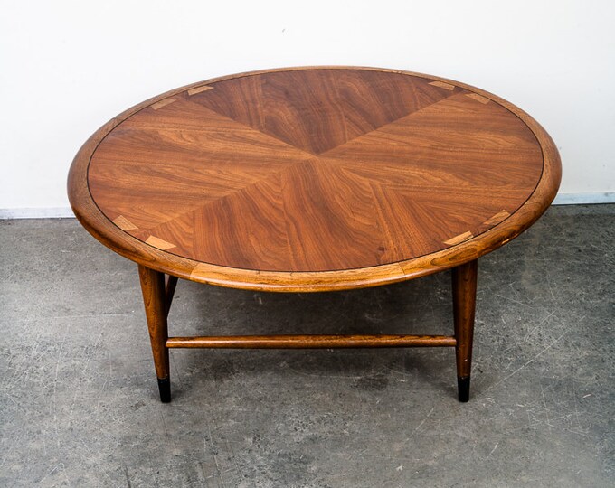 Mid Century Modern Coffee Table Round Circular Lane Acclaim Etsy