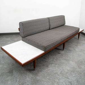 Mid Century Modern Sofa Couch Gondola Adrian Pearsall Daybed Travertine Platform