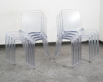 Mid Century Danish Modern Esszimmerstühle Set 8 Casprini Tiffany Italien Stacking