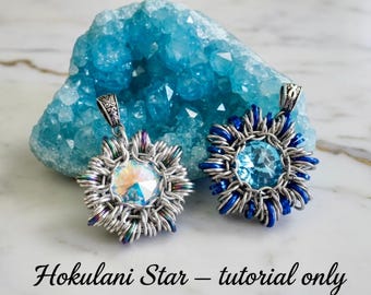 Zelfstudie maliën / maliën / maliën pdf: Hokulani [Heavenly Star]©-hangereenheid - ALLEEN instructies