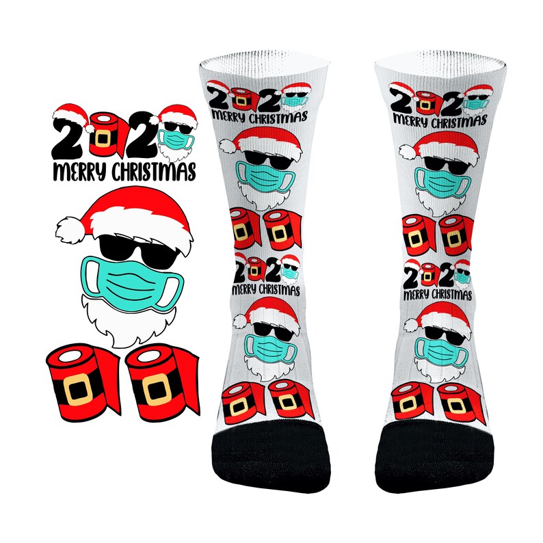 2020 Christmas Socks Funny Christmas Socks Custom Socks Etsy