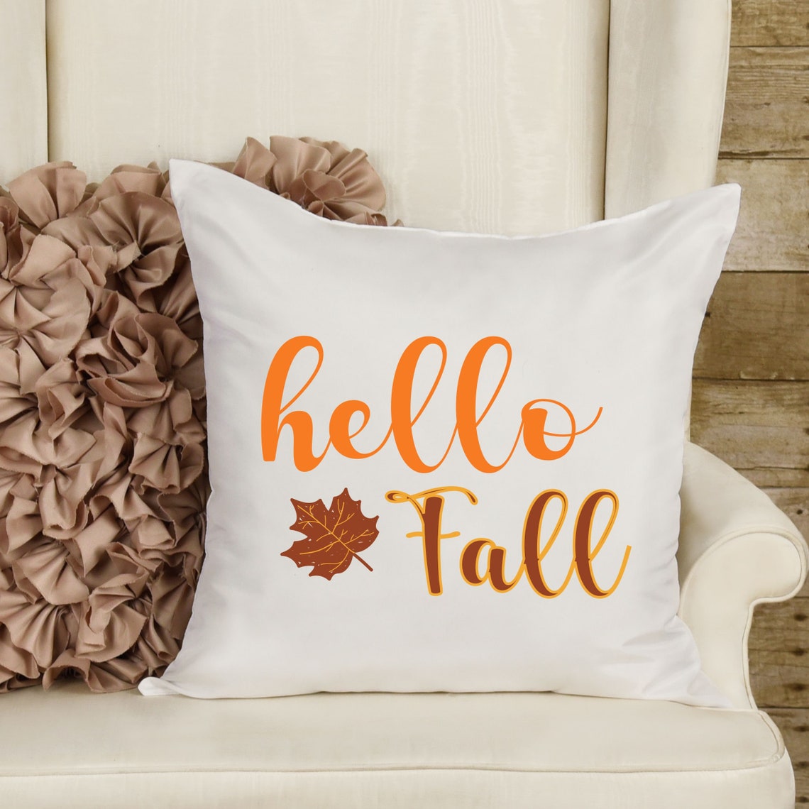 Hello Fall Pillow Fall Pillow Fall Pillow Cover 16 x Etsy