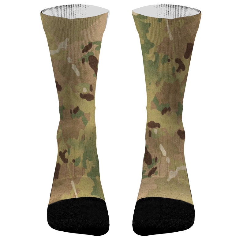 Camouflage Socks Camo Multicamo Athletic Compression Socks Etsy
