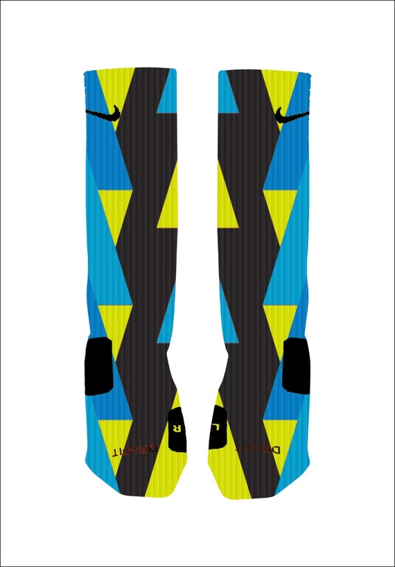 Custom Geometric Nike Elite Socks Custom Nike Elites Matches Etsy