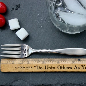 Maraschino Cherry Fork - Hand Stamped Custom Gift - Martini Manhattan Old Fashioned - Drink Cocktail Special Dessert - Father's Day Birthday