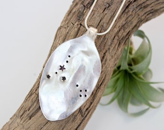 Vissen ketting - sterrenbeeld sterrenbeeld - zilveren lepel hanger - vintage sieraden - verjaardagscadeau voor haar moeder zus - astrologie