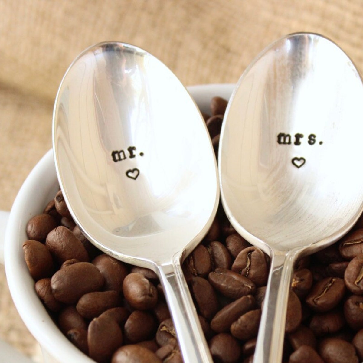 Mr. and Mrs. Spoons - Wedding Gift Set - Custom Personalized - His Hers Bride Groom Big Day - Coffee Tea Spoon Couple Anniversary Name Date - Etsy
