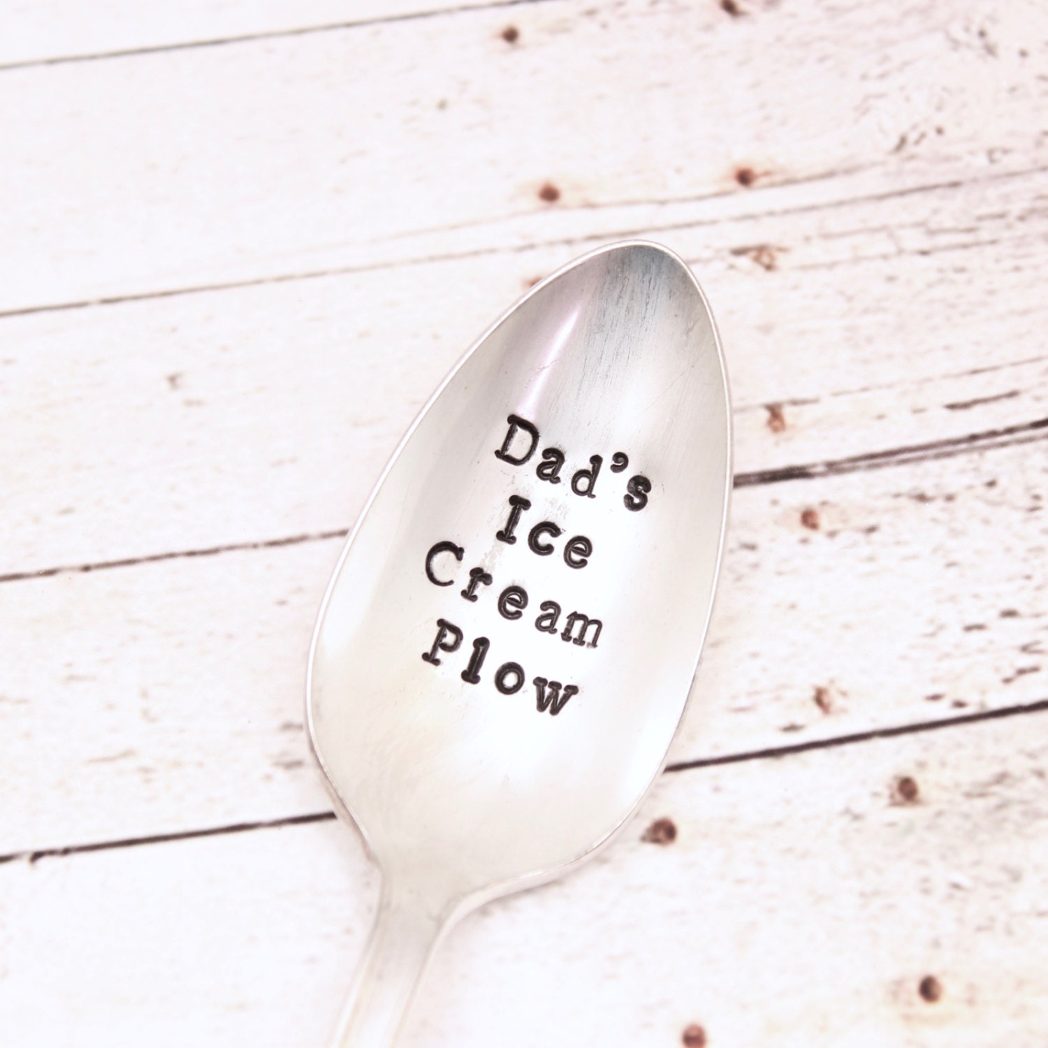 Dad's Ice Cream Plow Spoon Hand Stamped Gifts for Dad Etsy