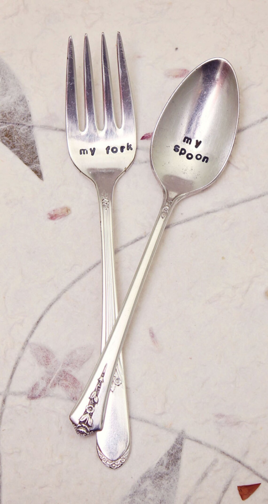 Childs Fork and Spoon Set My Fork My Spoon First Vintage Etsy